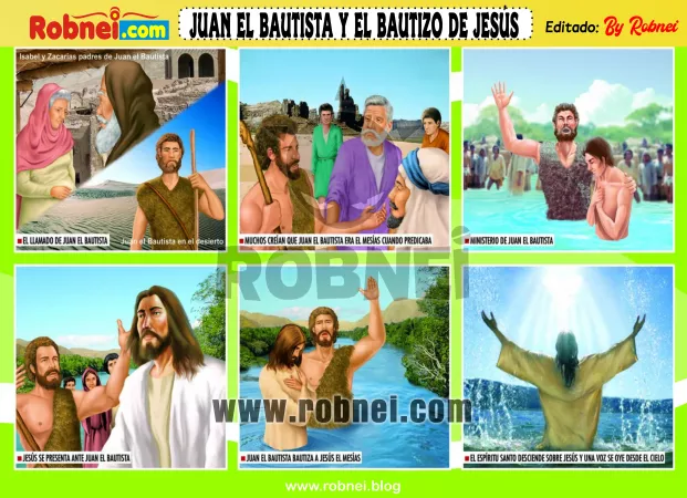 Juan El Bautista Y El Bautizo De Jesus
